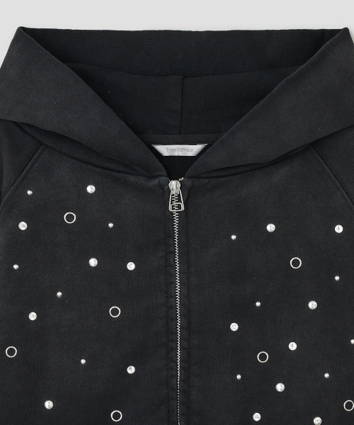 TYPESERVICE（タイプサービス）の「Hotfix Washed Raglan Zip Hoodie [Black]（パーカー・レディース・その他・FREE）」の4枚目の写真