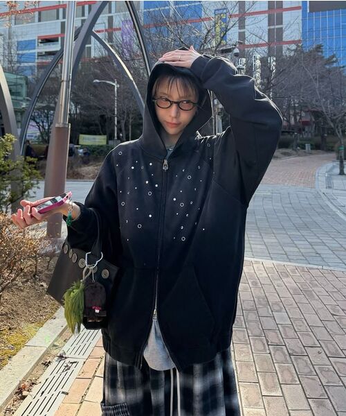 TYPESERVICE（タイプサービス）の「Hotfix Washed Raglan Zip Hoodie [Black]（パーカー・レディース・その他・FREE）」の10枚目の写真