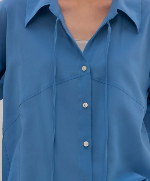 DRESSLAVE（ドレスレイブ）の「sheer gas voile shirt(シアーガスボイルシャツ)（シャツ/ブラウス・レディース・ホワイト/ブルー・38）」の8枚目の写真