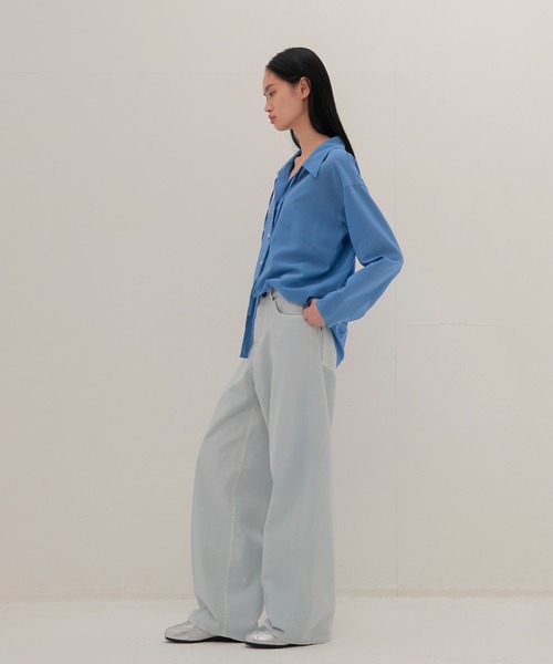 DRESSLAVE（ドレスレイブ）の「sheer gas voile shirt(シアーガスボイルシャツ)（シャツ/ブラウス・レディース・ホワイト/ブルー・38）」の13枚目の写真