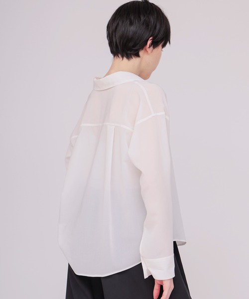 DRESSLAVE（ドレスレイブ）の「sheer gas voile shirt(シアーガスボイルシャツ)（シャツ/ブラウス・レディース・ホワイト/ブルー・38）」の16枚目の写真