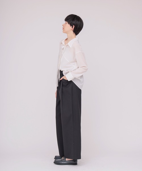 DRESSLAVE（ドレスレイブ）の「sheer gas voile shirt(シアーガスボイルシャツ)（シャツ/ブラウス・レディース・ホワイト/ブルー・38）」の22枚目の写真