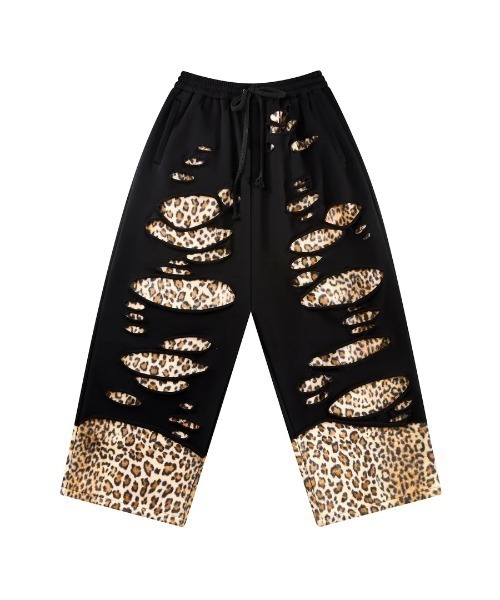 L.H.P(エルエイチピー)の「CFIERCE/フィアス/LEOPARD DESTROYED(スウェットパンツ・レディース・ブラック・S)」の2枚目の写真