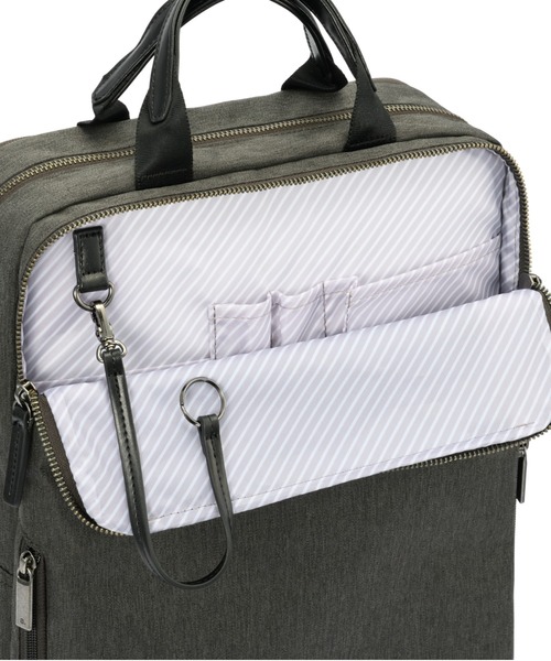 ace.（エース）の「ビジネスリュック フィッテムヘザー 12L A4サイズ 13.3インチPC メランジ素材 20111（ビジネスバッグ・レディース・ブラック/グレー・FREE）」の21枚目の写真