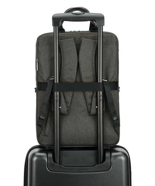 ace.（エース）の「ビジネスリュック フィッテムヘザー 12L A4サイズ 13.3インチPC メランジ素材 20111（ビジネスバッグ・レディース・ブラック/グレー・FREE）」の3枚目の写真