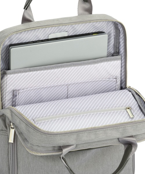 ace.（エース）の「ビジネスリュック フィッテムヘザー 12L A4サイズ 13.3インチPC メランジ素材 20111（ビジネスバッグ・レディース・ブラック/グレー・FREE）」の7枚目の写真