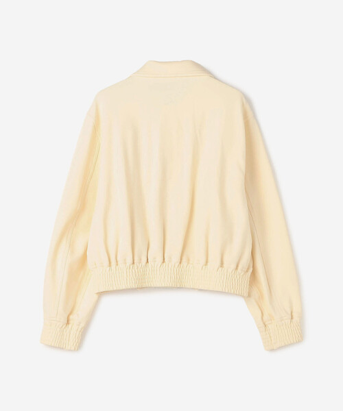 GYMPHLEX(ジムフレックス)の「Gymphlex | ツイルジャージー ショートブルゾン WOMEN(その他アウター・レディース・アイボリー/ブラック・14)」の4枚目の写真