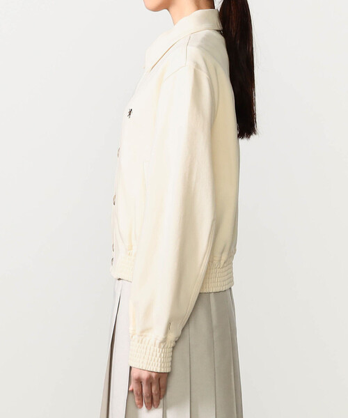 GYMPHLEX(ジムフレックス)の「Gymphlex | ツイルジャージー ショートブルゾン WOMEN(その他アウター・レディース・アイボリー/ブラック・14)」の11枚目の写真