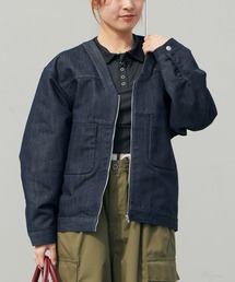 Garance et VioLette/ギャランスエトヴィオレット ジーンズブルゾン Vネックジャケット 秋 秋服 2026年秋冬 冬服