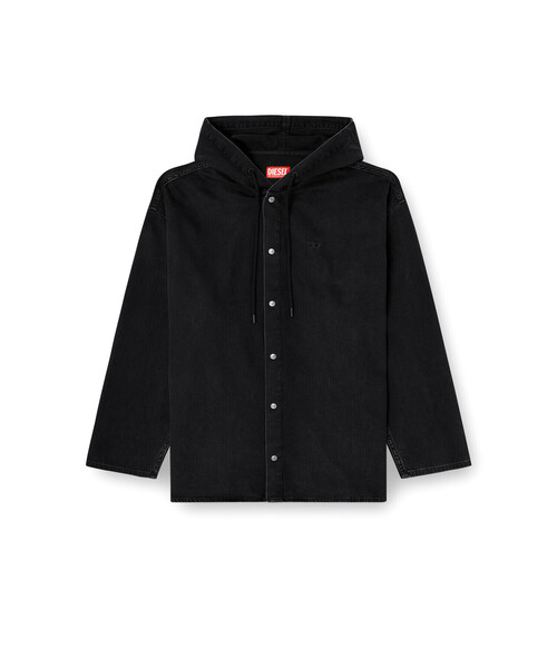 DIESEL（ディーゼル）の「メンズ フーディーシャツ D-DEWNY-HOOD（シャツ/ブラウス・メンズ・ブラック系その他・LARGE/X-SMALL/MEDIUM/SMALL）」の5枚目の写真