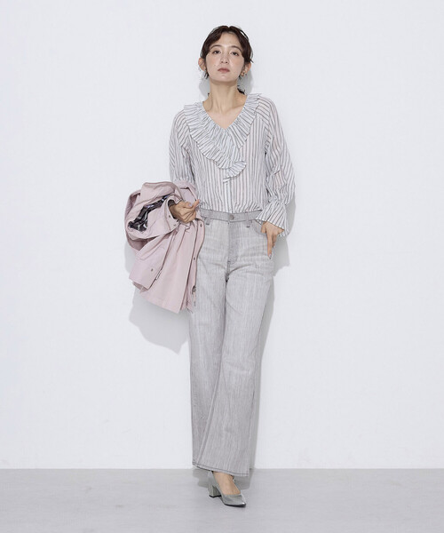 K.T KIYOKO TAKASE（キヨコタカセ）の「9オンスライトストレッチ ブーツカットデニム（デニムパンツ・レディース・ワンウォッシュ/グレー/インディゴブルー・7号/11号/9号）」の5枚目の写真