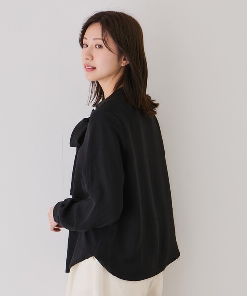 Jayro(ジャイロ)の「取り外しタイ付きブラウス(シャツ/ブラウス・レディース・ブラック/ホワイト系その他2・M)」の5枚目の写真