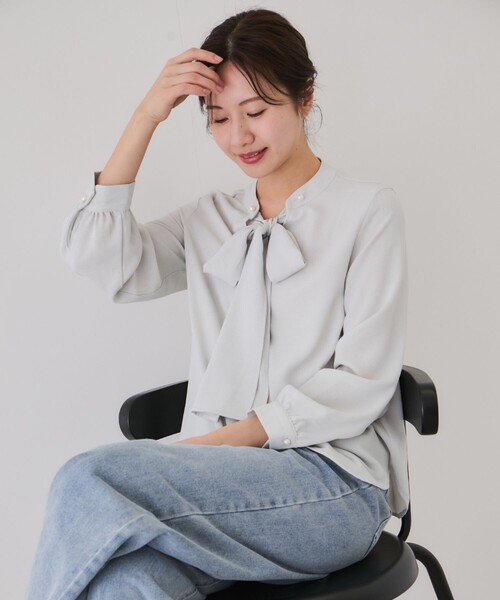 Jayro(ジャイロ)の「取り外しタイ付きブラウス(シャツ/ブラウス・レディース・ブラック/ホワイト系その他2・M)」の13枚目の写真