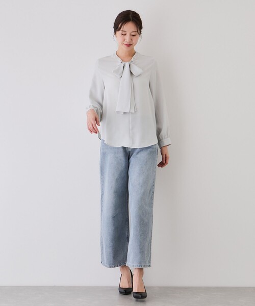 Jayro(ジャイロ)の「取り外しタイ付きブラウス(シャツ/ブラウス・レディース・ブラック/ホワイト系その他2・M)」の14枚目の写真