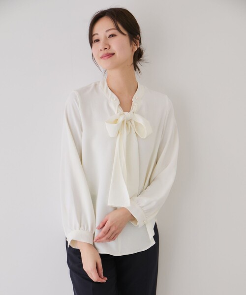 Jayro(ジャイロ)の「取り外しタイ付きブラウス(シャツ/ブラウス・レディース・ブラック/ホワイト系その他2・M)」の18枚目の写真