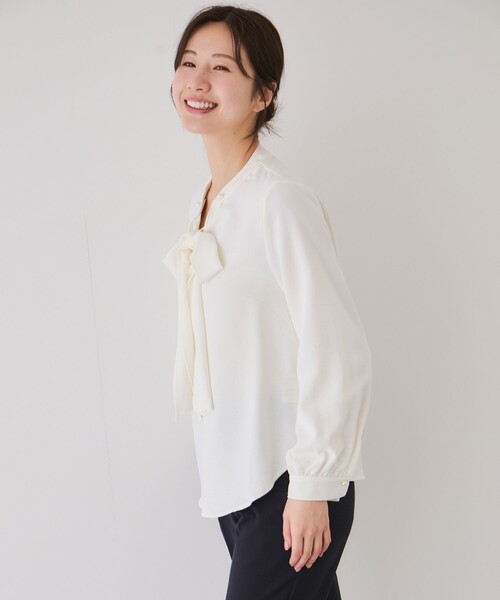 Jayro(ジャイロ)の「取り外しタイ付きブラウス(シャツ/ブラウス・レディース・ブラック/ホワイト系その他2・M)」の20枚目の写真
