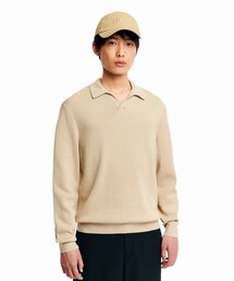 AIGLE（エーグル）の「ロングスリーブ プルオーバー スキッパーネックポロニットシャツ（ニット/セーター）」