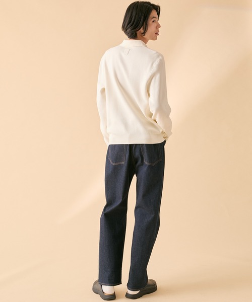AIGLE(エーグル)の「ロングスリーブ プルオーバー スキッパーネックポロニットシャツ(ニット/セーター・メンズ・ホワイト/ベージュ・XL/S/L/M/XS)」の4枚目の写真
