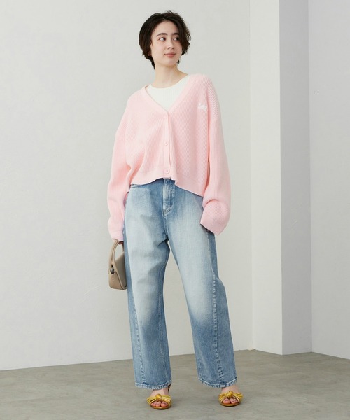 Lee(リー)の「Lee/リー ニットカーディガン(ニット/セーター・レディース・ピンク/ネイビー・MEDIUM/LARGE)」の10枚目の写真