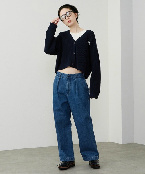 Lee(リー)の「Lee/リー ニットカーディガン(ニット/セーター・レディース・ピンク/ネイビー・MEDIUM/LARGE)」の21枚目の写真