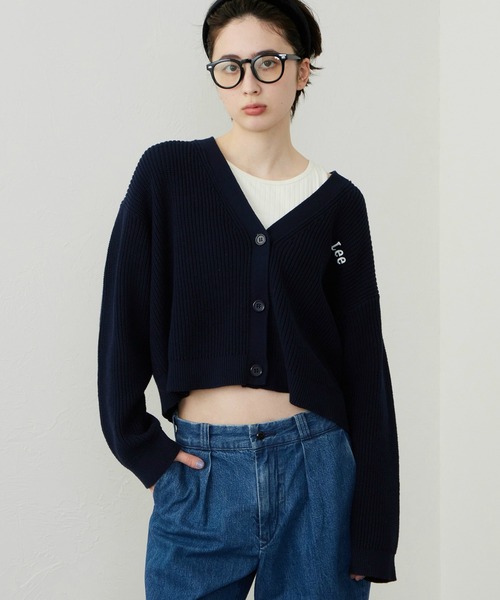 Lee(リー)の「Lee/リー ニットカーディガン(ニット/セーター・レディース・ピンク/ネイビー・MEDIUM/LARGE)」の13枚目の写真
