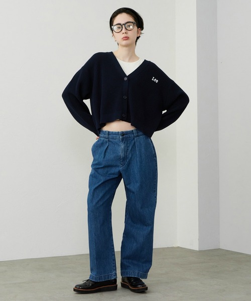 Lee(リー)の「Lee/リー ニットカーディガン(ニット/セーター・レディース・ピンク/ネイビー・MEDIUM/LARGE)」の20枚目の写真