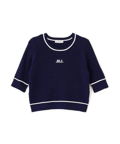 JILL by JILL STUART（ジルバイジルスチュアート）の「ミニケーブルコンパクトニット（ニット/セーター・レディース・ホワイト/ネイビー/ブルー・FREE）」の21枚目の写真