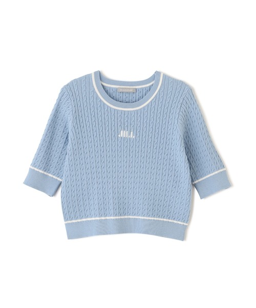 JILL by JILL STUART（ジルバイジルスチュアート）の「ミニケーブルコンパクトニット（ニット/セーター・レディース・ホワイト/ネイビー/ブルー・FREE）」の19枚目の写真