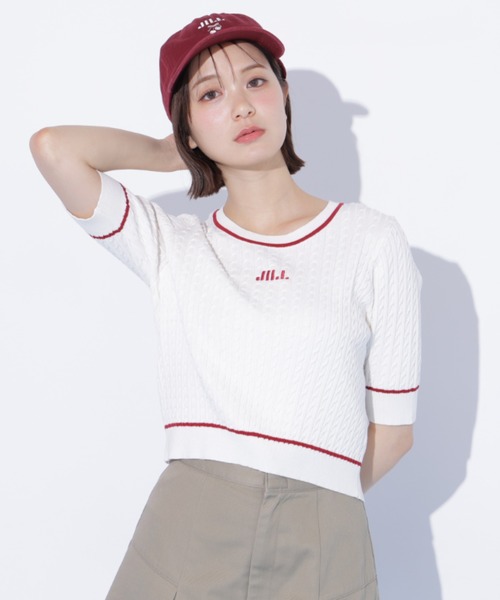 JILL by JILL STUART(ジルバイジルスチュアート)の「ミニケーブルコンパクトニット(ニット/セーター・レディース・ホワイト/ネイビー/ブルー・FREE)」の22枚目の写真