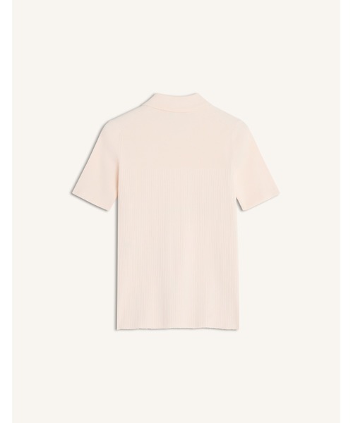 Maison Kitsune（メゾンキツネ）の「BABY FOX PLEAT RIB POLO（ポロシャツ・レディース・ベージュ・XS/S/M）」の2枚目の写真