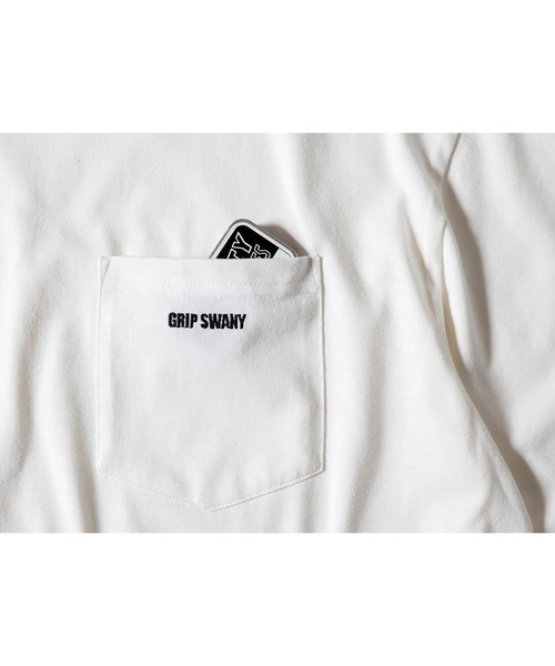GRIP SWANY(グリップスワニー)の「【GSMCT-110T】 GS BOX LOGO POCKET TEE(Tシャツ/カットソー・メンズ・ホワイト/ブラック・S/M/L/XL)」の4枚目の写真