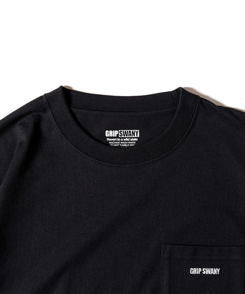 GRIP SWANY(グリップスワニー)の「【GSMCT-110T】 GS BOX LOGO POCKET TEE(Tシャツ/カットソー・メンズ・ホワイト/ブラック・S/M/L/XL)」の6枚目の写真