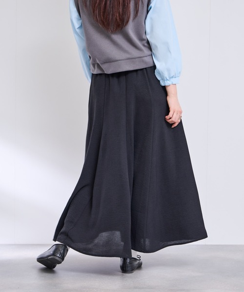 Mac-House（マックハウス）の「Free nature　イージーフレアスカート（スカート・レディース・ブラック/ブルー・M/L）」の9枚目の写真