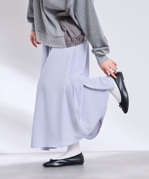 Mac-House（マックハウス）の「Free nature　イージーフレアスカート（スカート・レディース・ブラック/ブルー・M/L）」の12枚目の写真