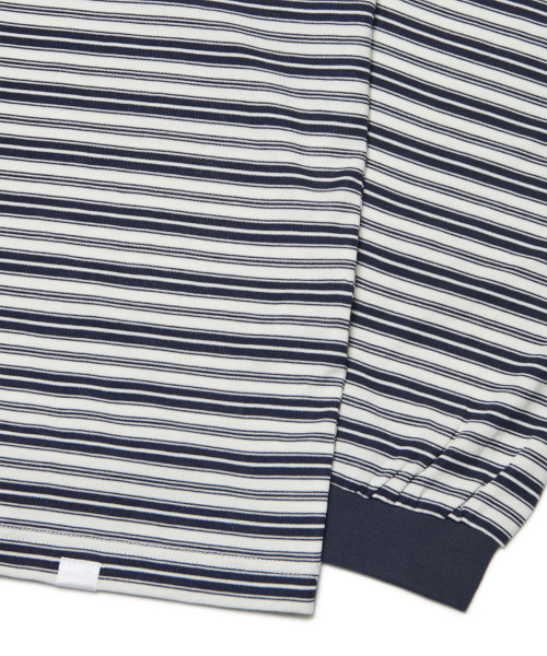 NOMANUAL(NOMANUAL)の「OFFBEAT STRIPE LONG SLEEVE TEE - BLACK(Tシャツ/カットソー・レディース・その他・SMALL/MEDIUM/LARGE/X-LARGE)」の4枚目の写真