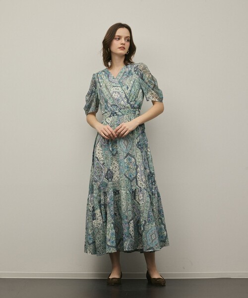 GRACE CONTINENTAL(グレースコンチネンタル)の「パッチワークプリントワンピース(ワンピース・レディース・イエロー/グリーン・38/36)」の19枚目の写真
