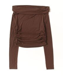 CLANE（クラネ）の「DRAPED OFF SHOULDER SOFT CUT T（Tシャツ/カットソー）」