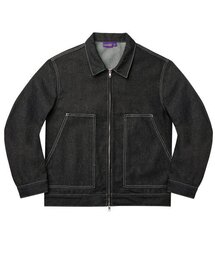 LAUGHER（ラファー）の「DOUBLE FRONT DENIM JACKET - BLACK（デニムジャケット）」