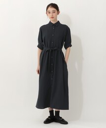 Afternoon Tea | 麻調シャツワンピース(ワンピース)