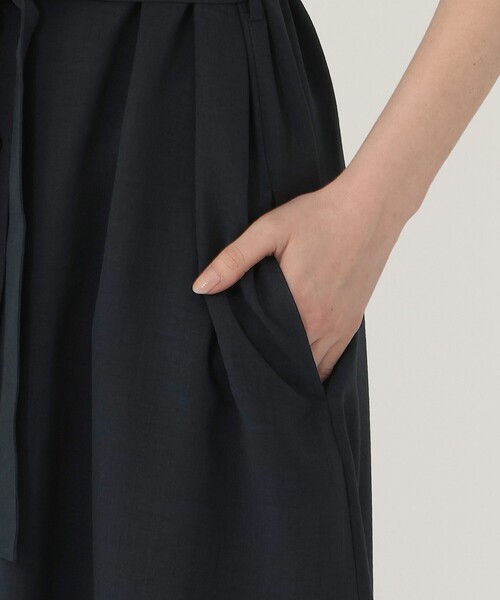 Afternoon Tea（アフタヌーンティー）の「麻調シャツワンピース（ワンピース・レディース・ネイビー・MEDIUM）」の5枚目の写真