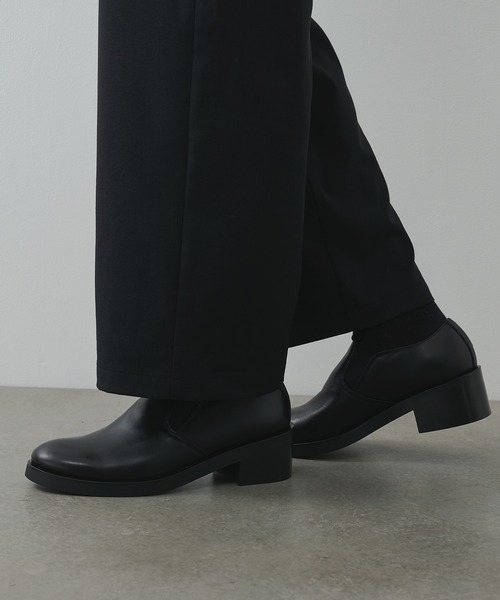 PADRONE(パドローネ)の「【PADRONE/パドローネ】別注 BL SIDE GORE SHOES(ドレスシューズ・メンズ・ブラック・41/42/40)」の2枚目の写真