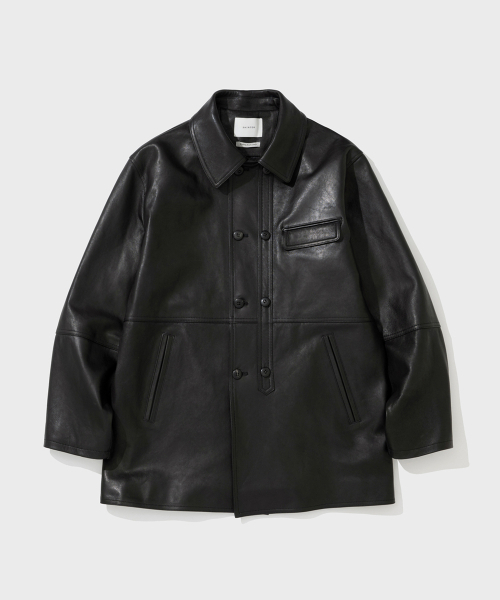 SHIRTER(シャーター)の「LC LEATHER CAR COAT (BLACK)(ライダースジャケット・メンズ・その他・MEDIUM/LARGE)」の1枚目の写真