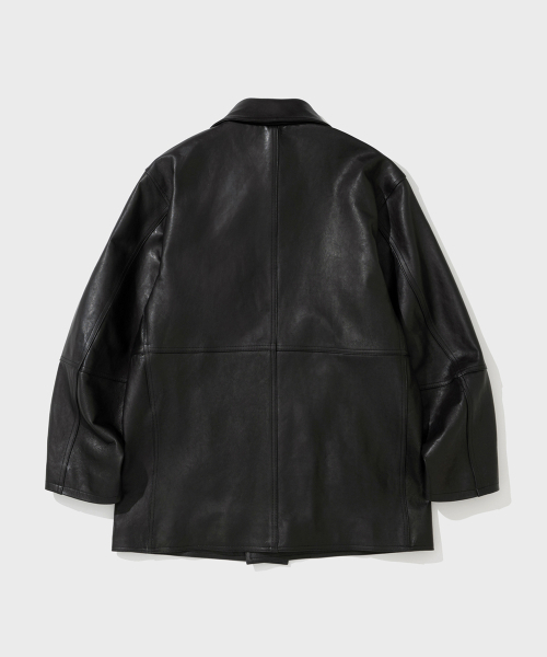 SHIRTER(シャーター)の「LC LEATHER CAR COAT (BLACK)(ライダースジャケット・メンズ・その他・MEDIUM/LARGE)」の2枚目の写真