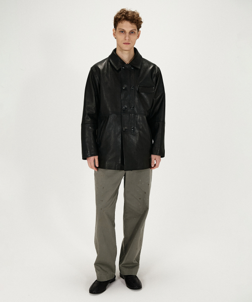 SHIRTER(シャーター)の「LC LEATHER CAR COAT (BLACK)(ライダースジャケット・メンズ・その他・MEDIUM/LARGE)」の3枚目の写真