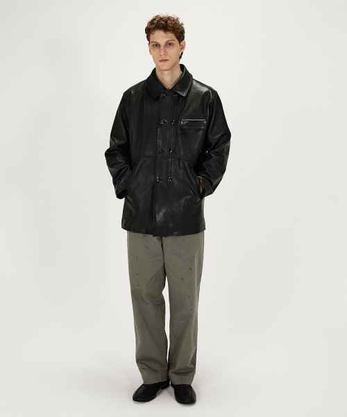 SHIRTER(シャーター)の「LC LEATHER CAR COAT (BLACK)(ライダースジャケット・メンズ・その他・MEDIUM/LARGE)」の4枚目の写真
