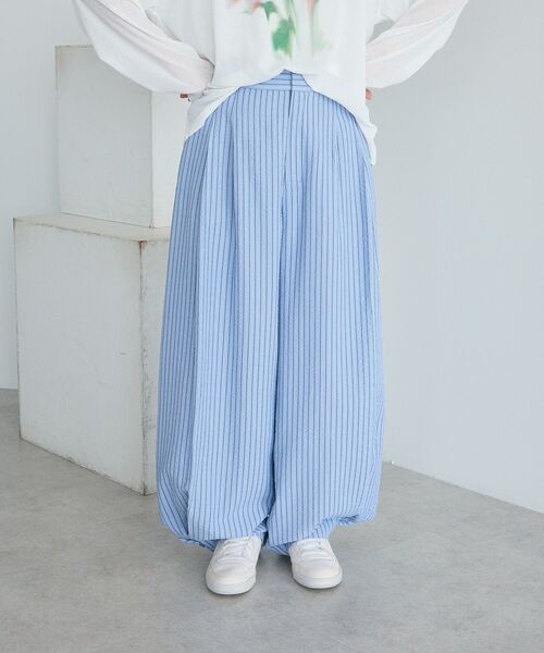CRAFT STANDARD BOUTIQUE(クラフトスタンダードブティック)の「ベルトデザインワイドパンツ(その他パンツ・レディース・ブルー系その他7/ホワイト系その他5・M/L)」の12枚目の写真