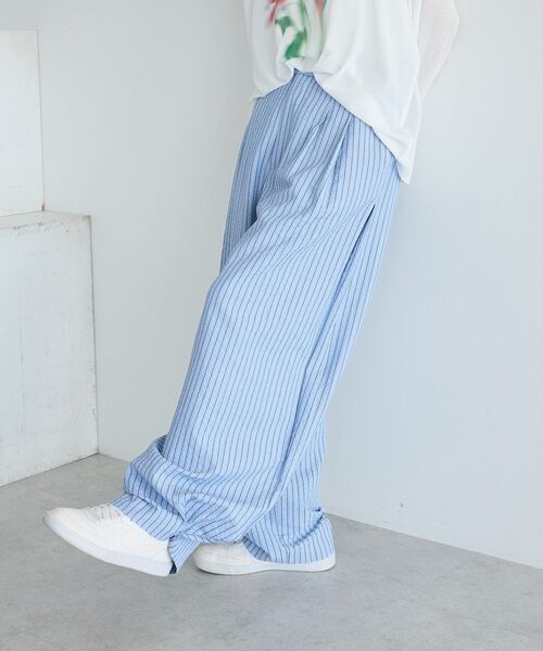 CRAFT STANDARD BOUTIQUE(クラフトスタンダードブティック)の「ベルトデザインワイドパンツ(その他パンツ・レディース・ブルー系その他7/ホワイト系その他5・M/L)」の14枚目の写真
