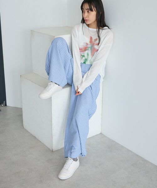 CRAFT STANDARD BOUTIQUE(クラフトスタンダードブティック)の「ベルトデザインワイドパンツ(その他パンツ・レディース・ブルー系その他7/ホワイト系その他5・M/L)」の18枚目の写真