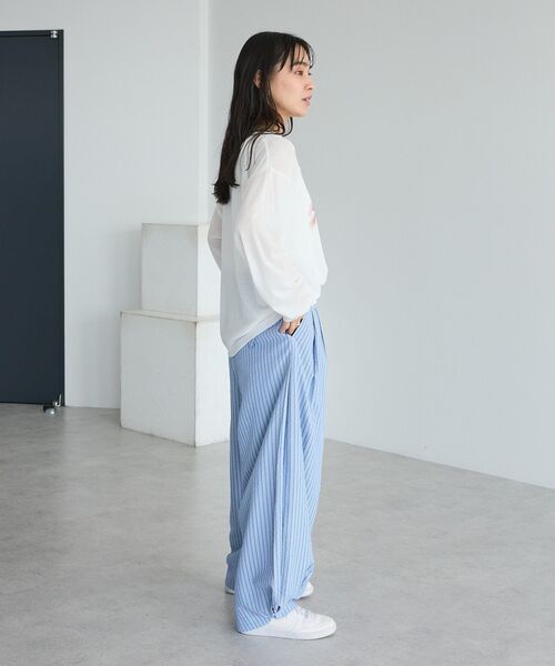 CRAFT STANDARD BOUTIQUE(クラフトスタンダードブティック)の「ベルトデザインワイドパンツ(その他パンツ・レディース・ブルー系その他7/ホワイト系その他5・M/L)」の22枚目の写真