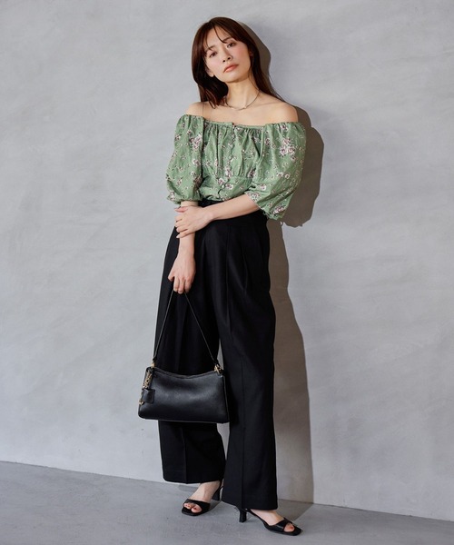 mysty woman(ミスティウーマン)の「デザインボタンストレートパンツ 666539(その他パンツ・レディース・ダークオレンジ/ブラック/ベージュ・SMALL/MEDIUM)」の4枚目の写真